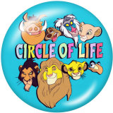 20MM  The Lion King Print glass snaps buttons