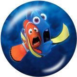 20MM Finding Nemo Print glass snaps buttons