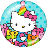 20MM Hello Kitty Print glass snaps buttons