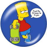 20MM The Simpsons Print glass snaps buttons