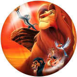20MM  The Lion King Print glass snaps buttons