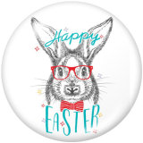 20MM Easter Print glass snaps buttons