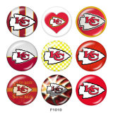 20MM team Sport glass snaps buttons