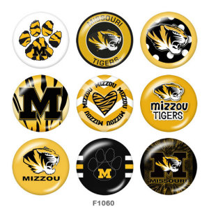 20MM team Sport glass snaps buttons