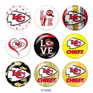 20MM team Sport glass snaps buttons