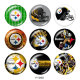 20MM team Sport glass snaps buttons