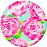 20MM  flower Print glass snaps buttons