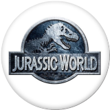 20MM Jurassic Park Print glass snaps buttons