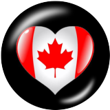 20MM Canada Print glass snaps buttons