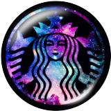 20MM Starbucks Print glass snaps buttons