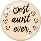 20MM MOM family Print glass snaps buttons