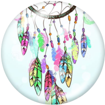 20MM Dream catcher Print glass snaps buttons