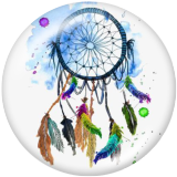 20MM Dream catcher Print glass snaps buttons