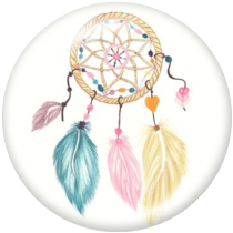 20MM Dream catcher Print glass snaps buttons