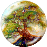 20MM Tree of life Print glass snaps buttons