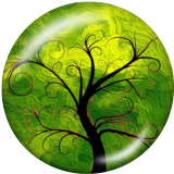 20MM Tree of life Print glass snaps buttons