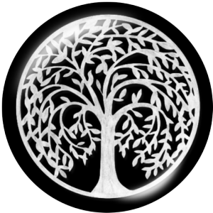 20MM Tree of life Print glass snaps buttons