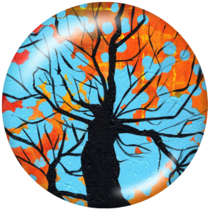 20MM Tree of life Print glass snaps buttons