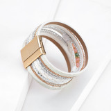 Multi layer wide crystal bracelet