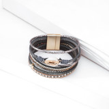 Bohemian holiday Bracelet shell multi-layer leather CLASP BRACELET