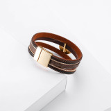 New women's bracelet multi layer leather lock multi layer Bracelet