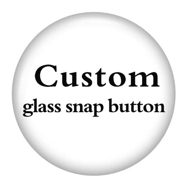 Custom  3 sizes glass printing pictures Snap button
