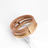 Creative and personalized multi-layer woven leather moon Bracelet