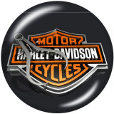 20MM Harley Motors car Print glass snaps buttons