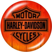 20MM Harley Motors car Print glass snaps buttons