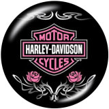 20MM Harley Motors car Print glass snaps buttons