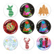 20MM  festival Print glass snaps buttons