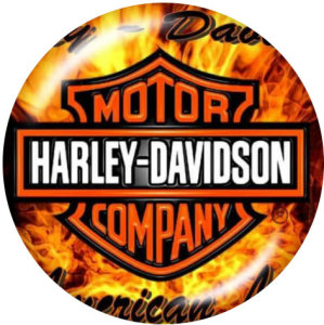 20MM Harley Motors car Print glass snaps buttons