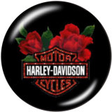 20MM Harley Motors car Print glass snaps buttons