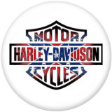 20MM Harley Motors car Print glass snaps buttons