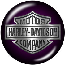 20MM Harley Motors car Print glass snaps buttons