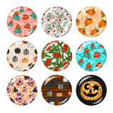20MM Halloween Print glass snaps buttons