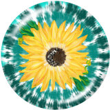 20MM Sunflower Print glass snaps buttons