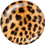 20MM Leopard Print Print glass snaps buttons