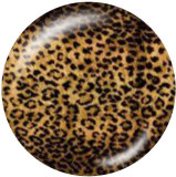 20MM Leopard Print Print glass snaps buttons