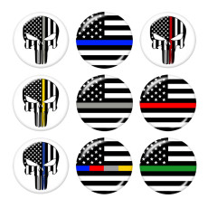 20MM national flag Print glass snaps buttons