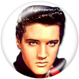 20MM Elvis Presley Print glass snaps buttons