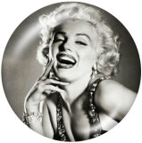 20MM Marilyn Monroe Print glass snaps buttons