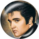 20MM Elvis Presley Print glass snaps buttons