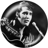 20MM Elvis Presley Print glass snaps buttons