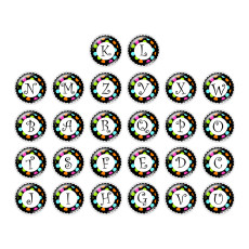 20MM Alphabet snap buttons 26 words glass  interchangable snaps jewelry