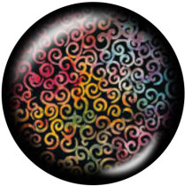 20MM decorative pattern Print glass snaps buttons