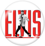 20MM Elvis Presley Print glass snaps buttons