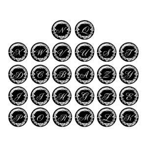 20MM Alphabet snap button 26 words glass  interchangable snaps jewelry