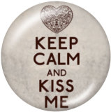 20MM love Print glass snaps buttons