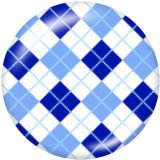 20MM Checkerboard element Print glass snaps buttons